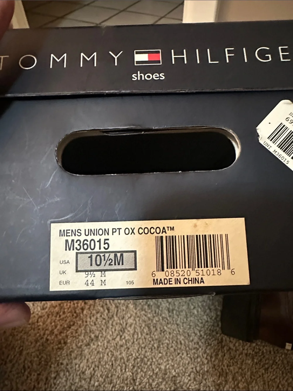Tommy Hilfiger Men's Dark Brown Leather Derby Lace-Up Shoes